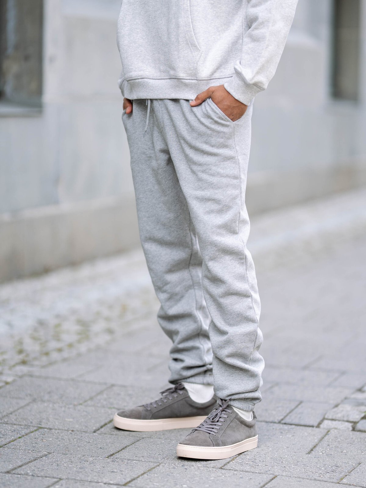 Les Deux Norregaard Tonal Sweatpants Grey Melange