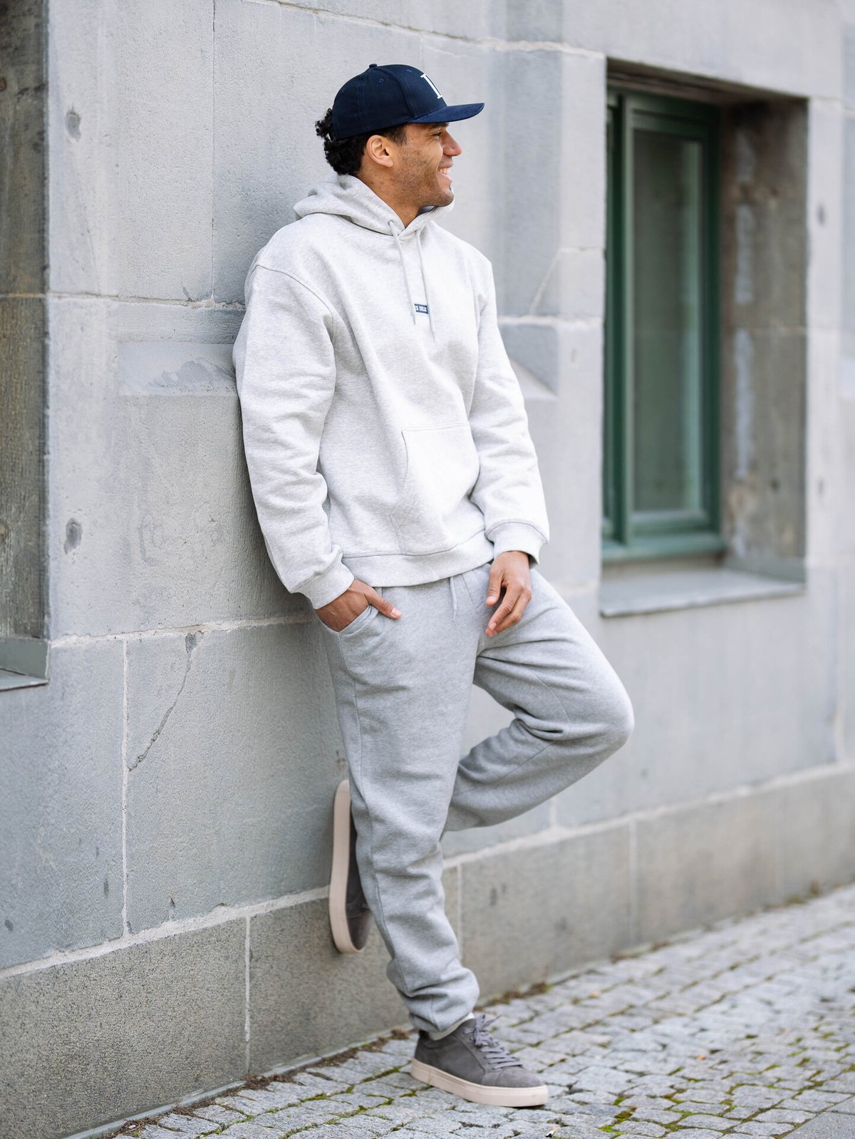 Les Deux Norregaard Tonal Sweatpants Grey Melange