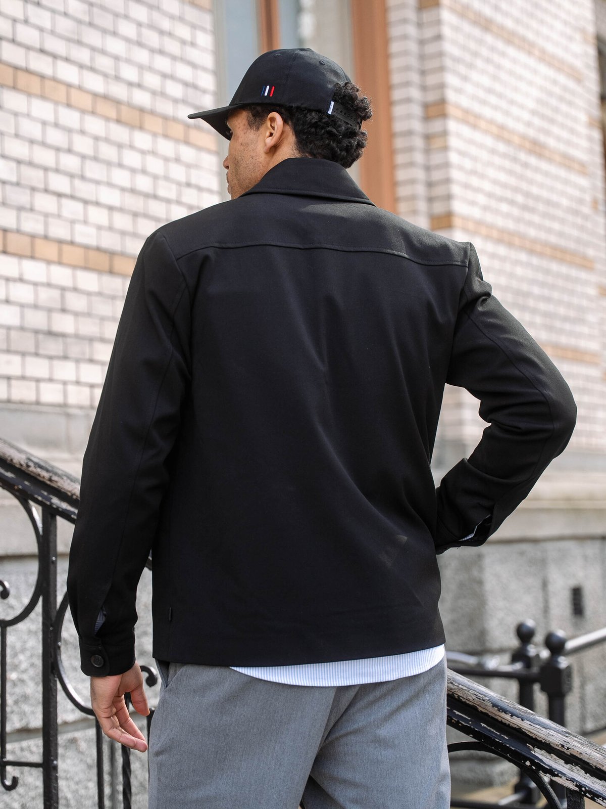 Les Deux Marseille Hybrid Jacket Black
