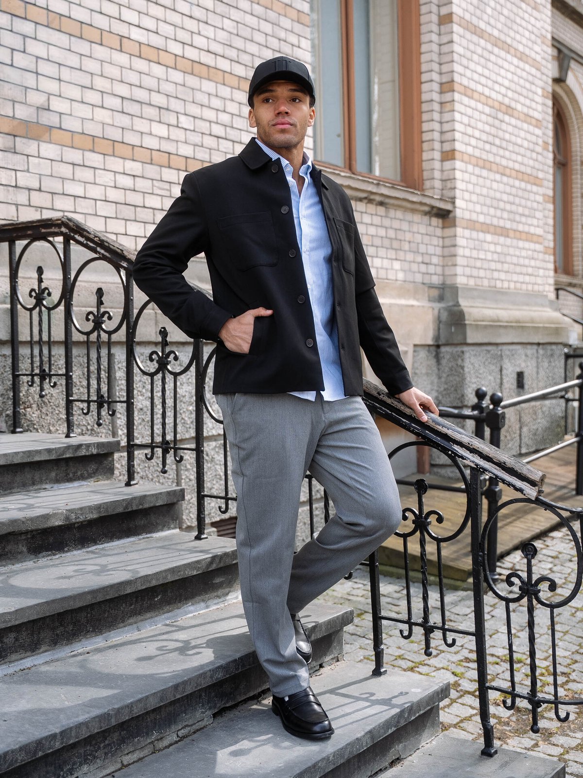 Les Deux Marseille Hybrid Jacket Black