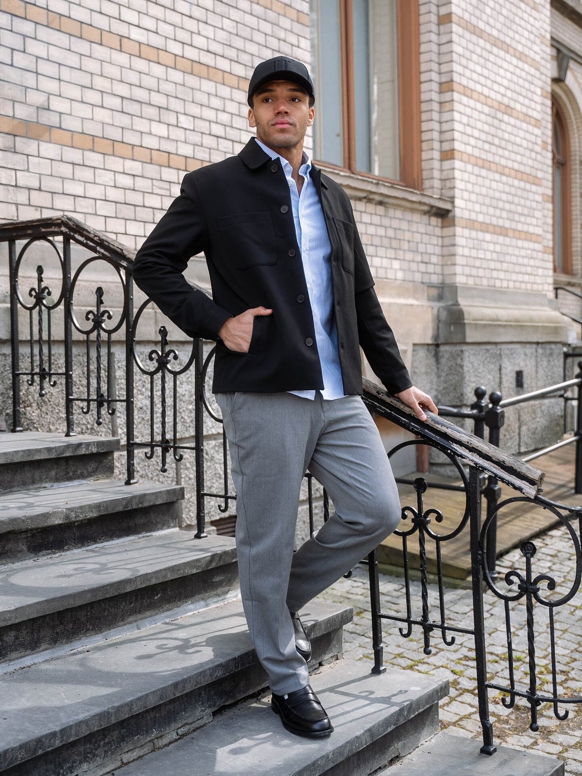 Les Deux Marseille Hybrid Jacket Black