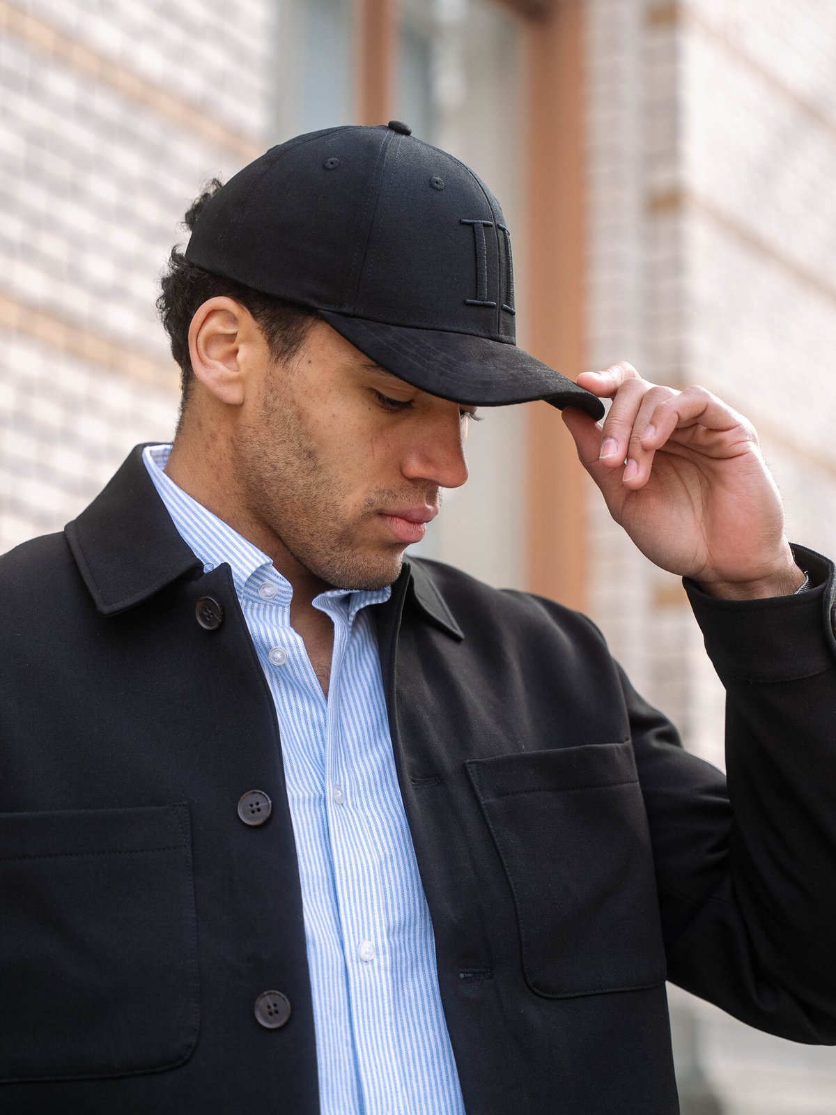 Les Deux Baseball Cap Suede II Black