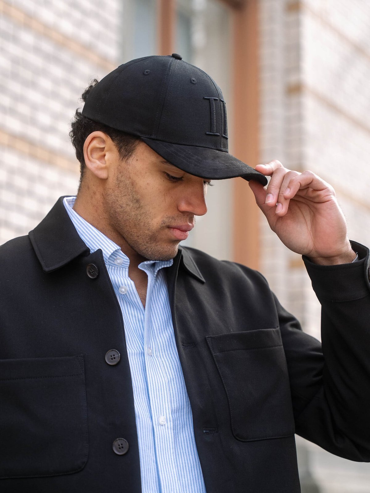 Les Deux Baseball Cap Suede II Black