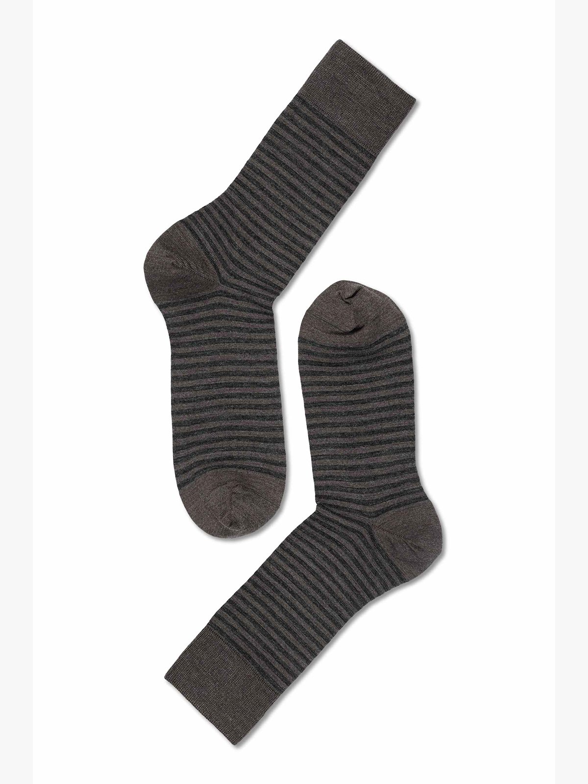 Eton 10pk Fine Wool small stripes Brown/black