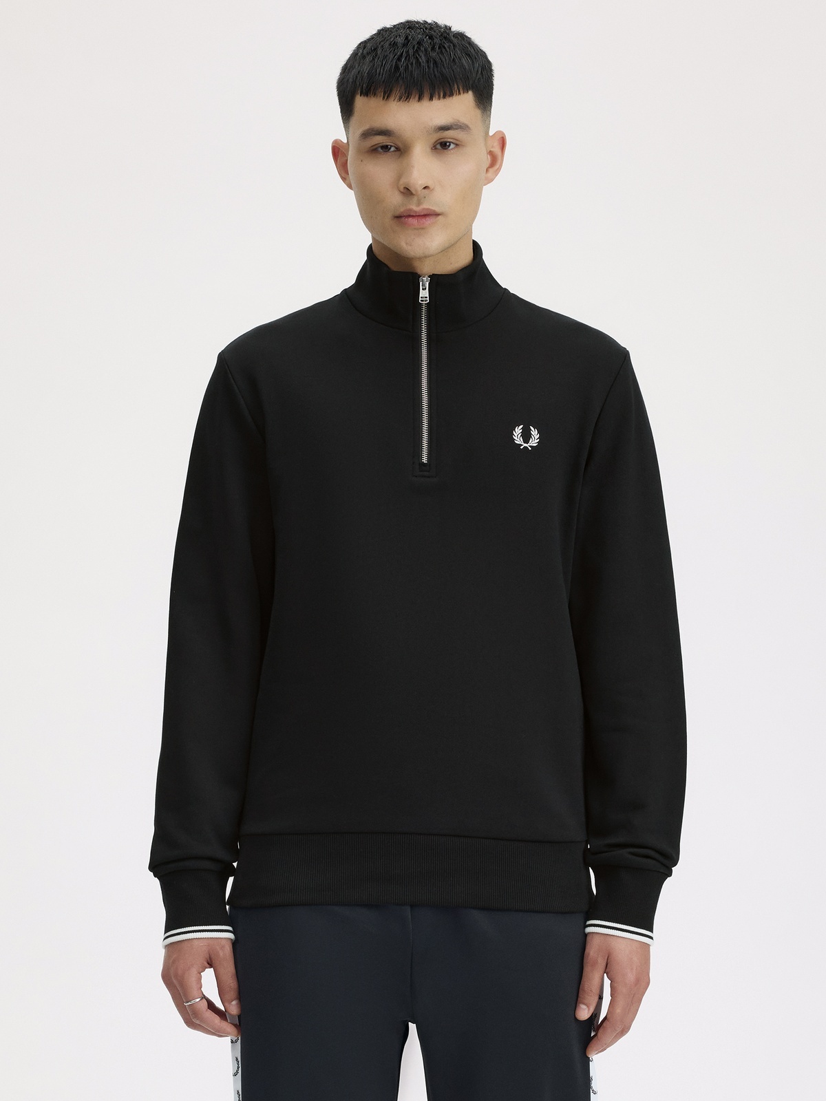 Fred Perry Half-Zip Sweat Black
