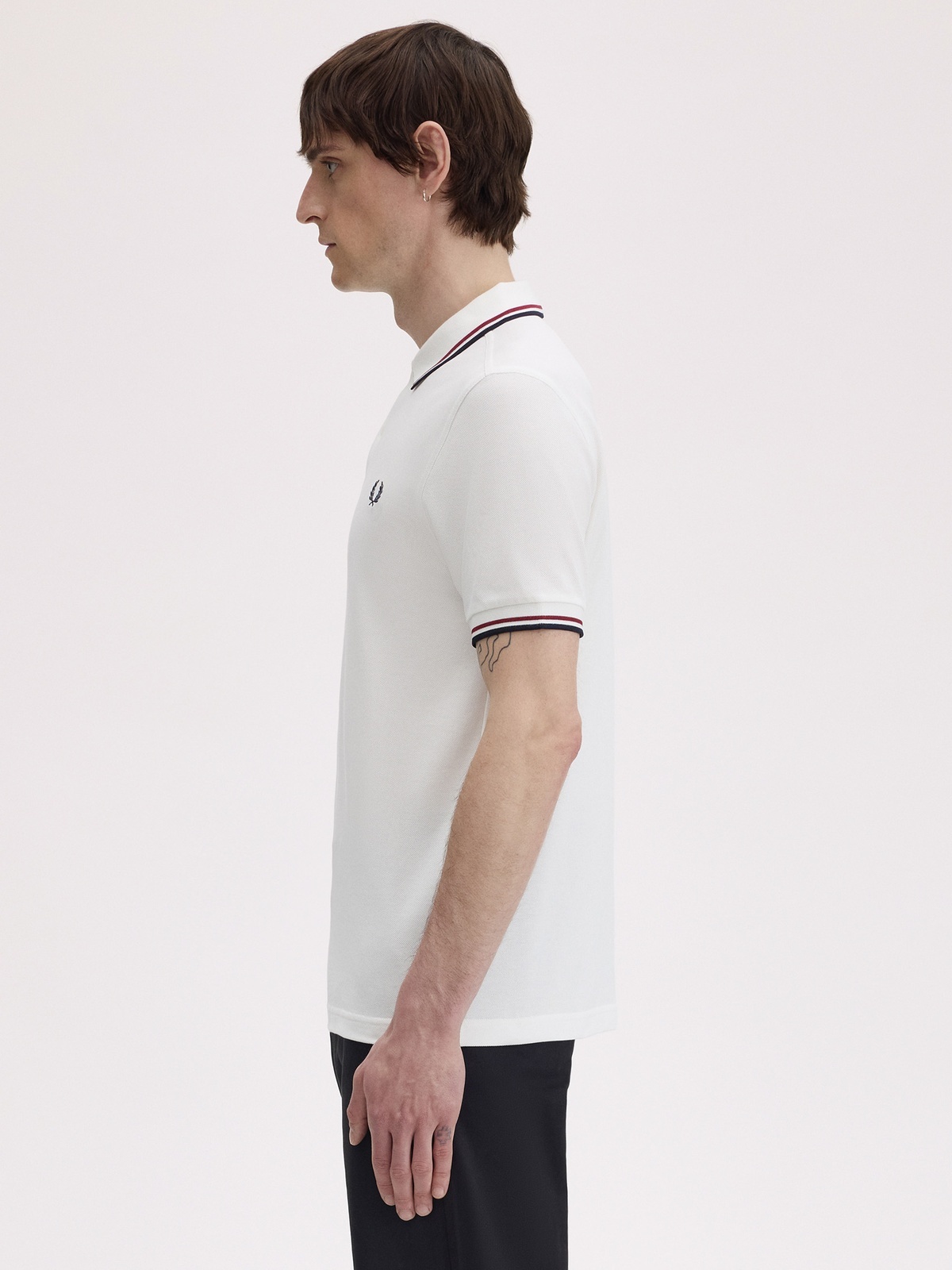 Fred Perry Twin Tipped Polo White