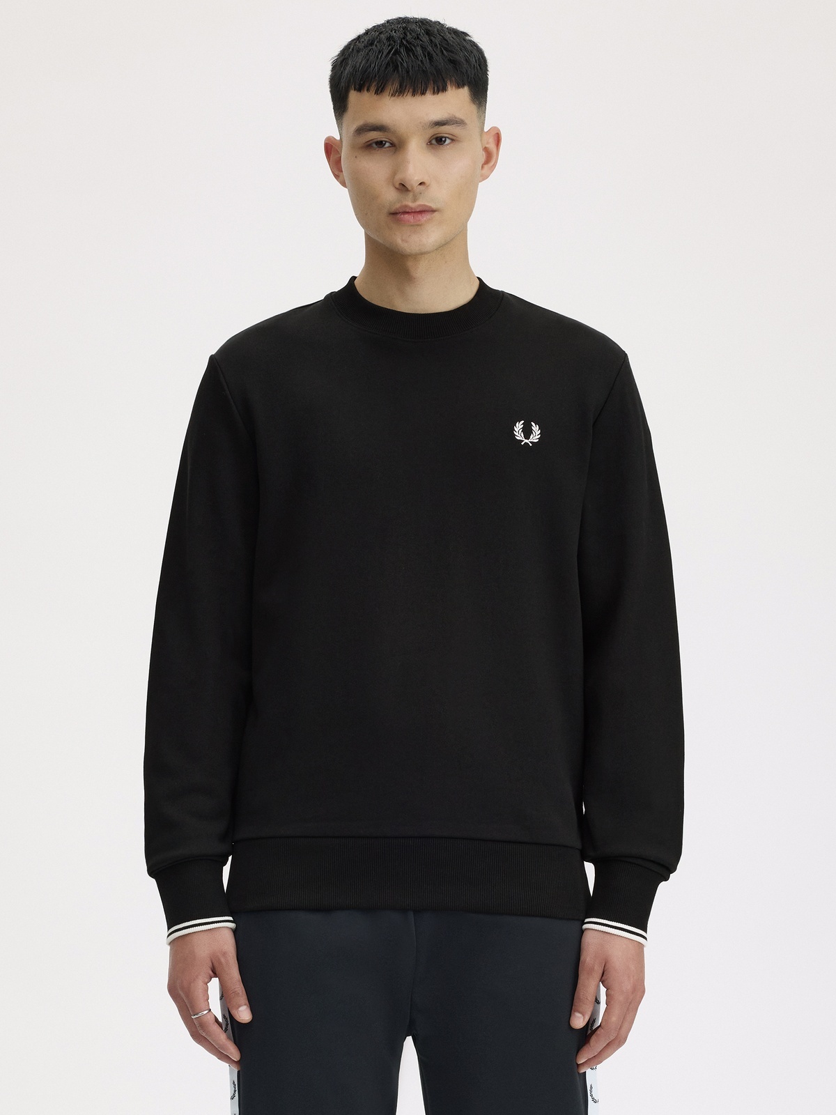 Fred Perry Classic Crew Neck Black