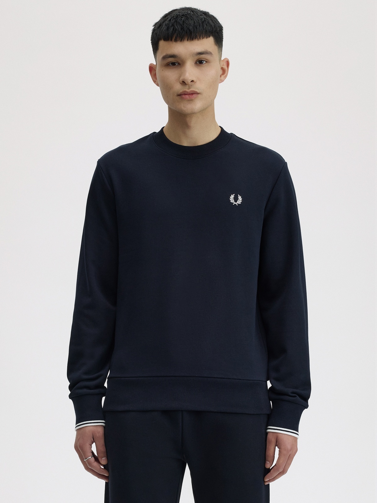Fred Perry Classic Crew Neck Navy