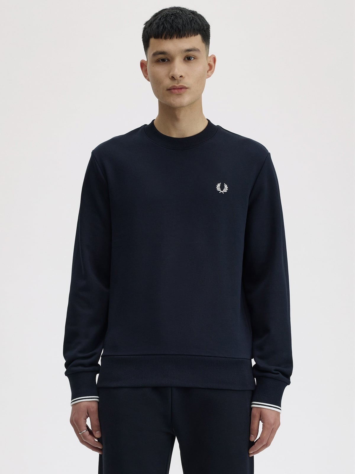 Fred Perry Classic Crew Neck Navy