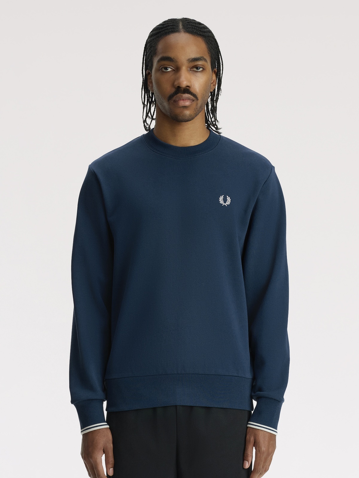 Fred Perry Classic Crew Neck Blå