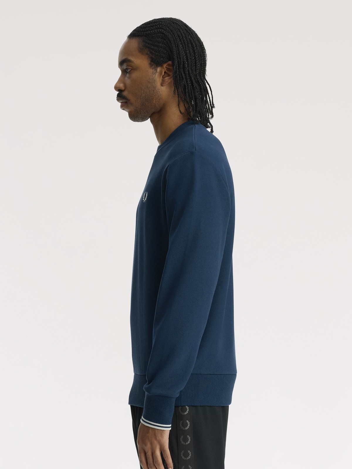 Fred Perry Classic Crew Neck Blå