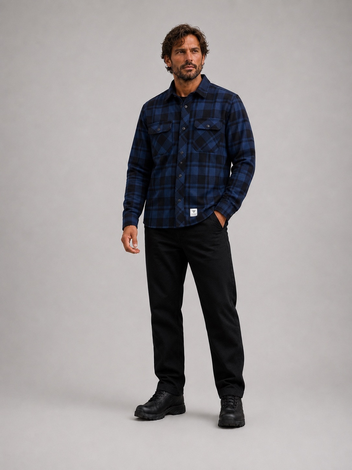 Fat Moose New Adrian Cotton Check Shirt Blå
