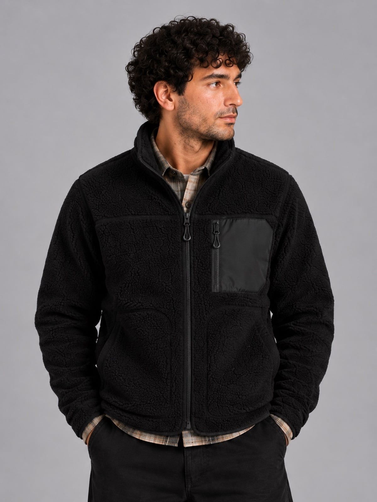 Fat Moose Wood Fleece Jacket Sort