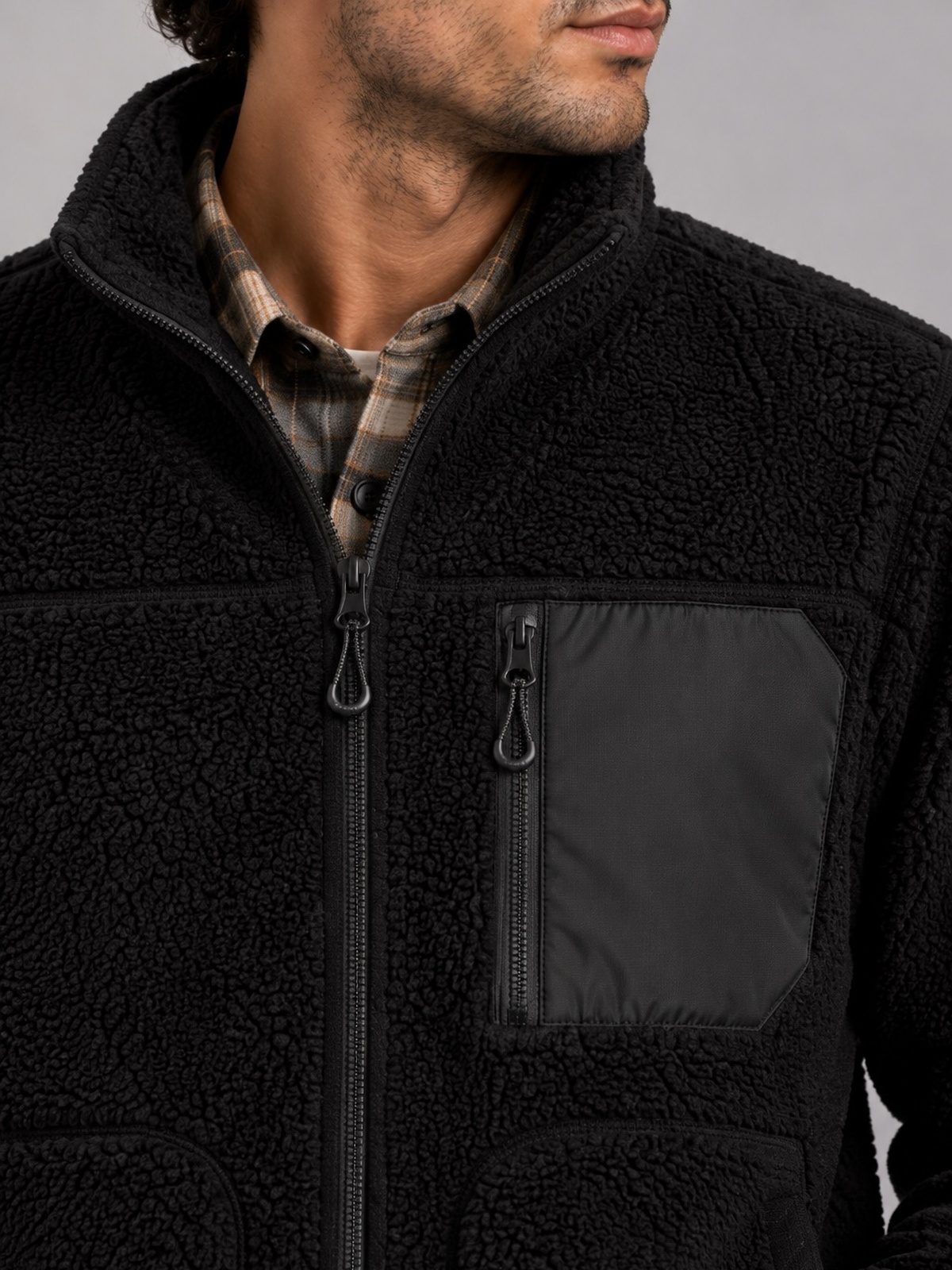 Fat Moose Wood Fleece Jacket Sort