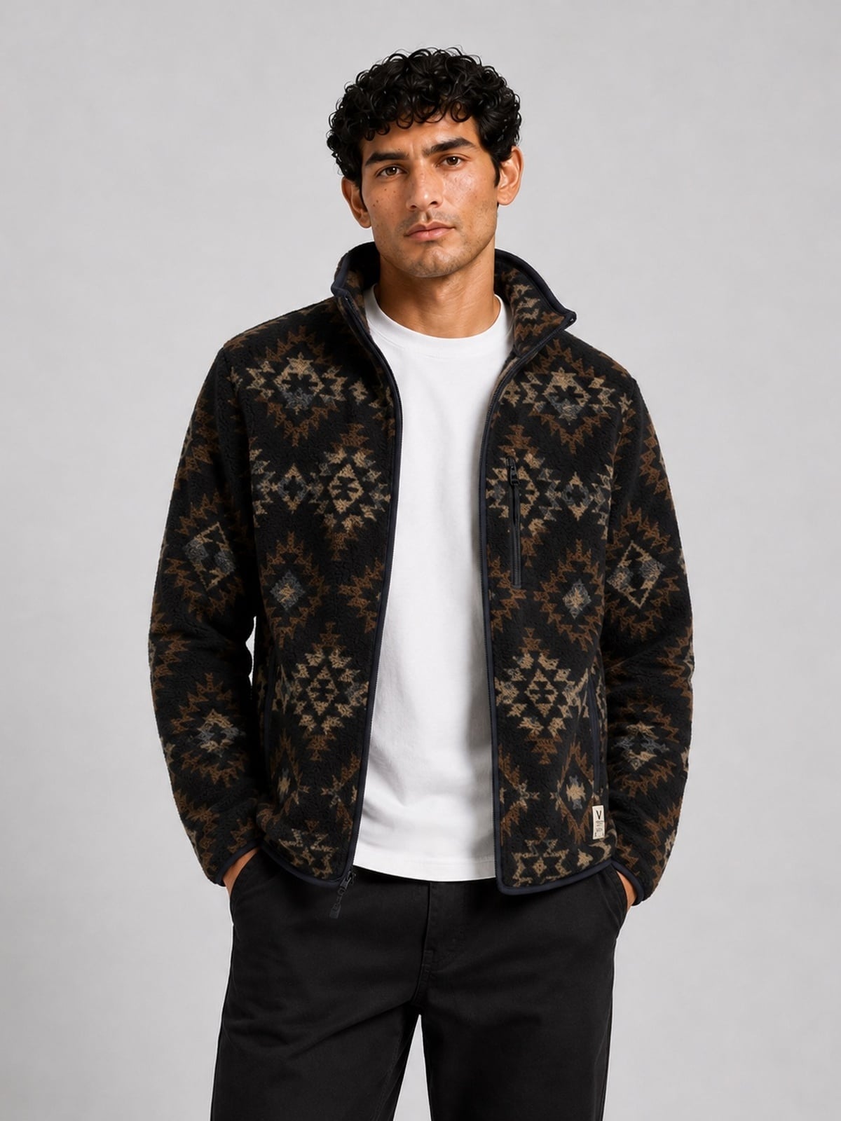 Fat Moose AZ Fleece Jacket Blå