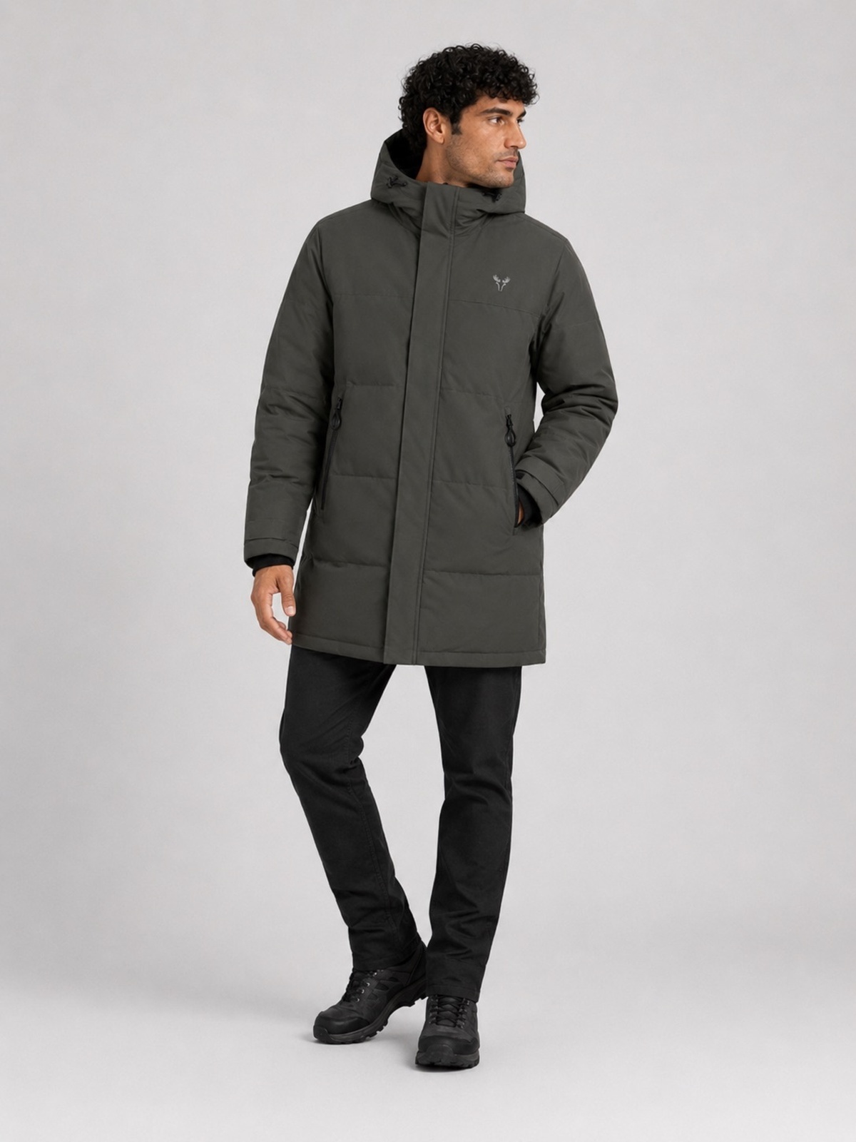 Fat Moose Storm Long Jacket Grønn