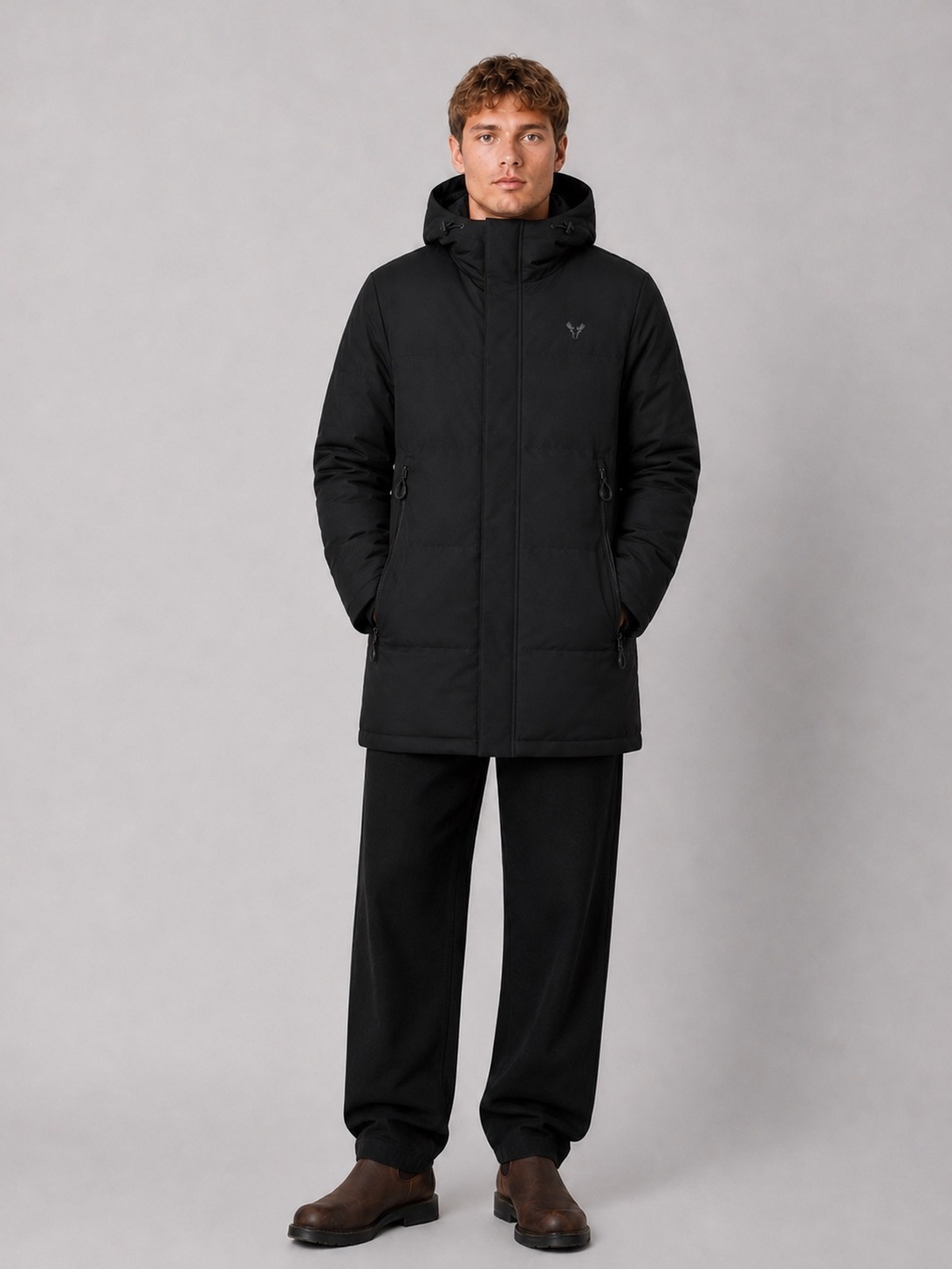 Fat Moose Storm Long Jacket Sort