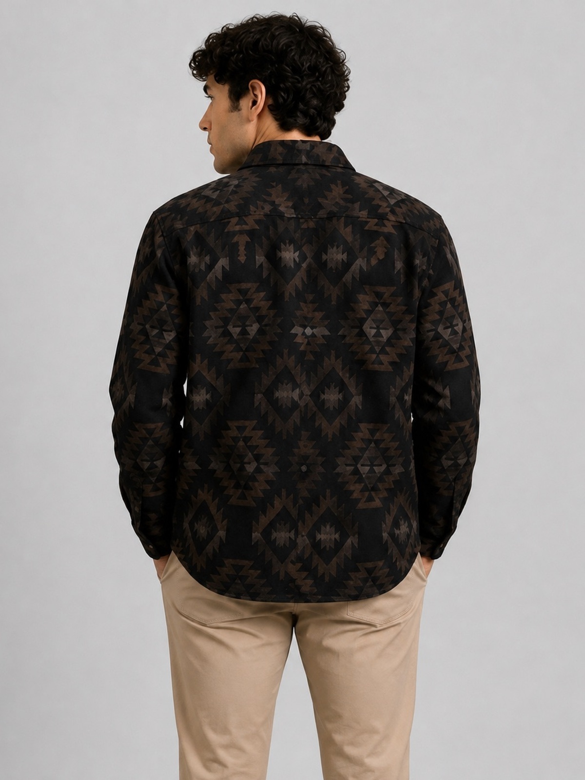 Fat Moose Aztec Overshirt Blå