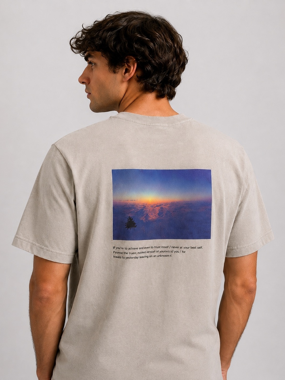 Fat Moose Midnight Sun Organic T-Shirt Grå