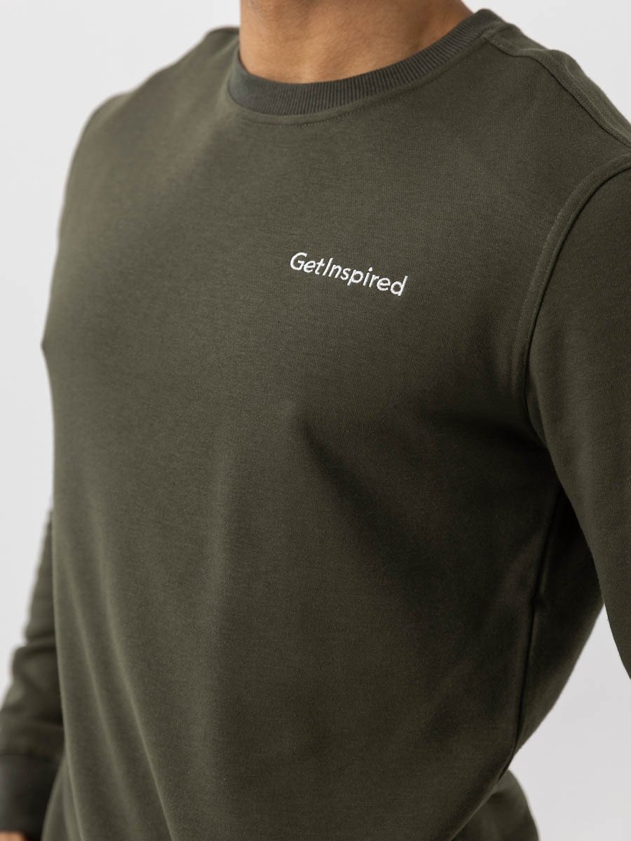 Get Inspired Crewneck Dk Green