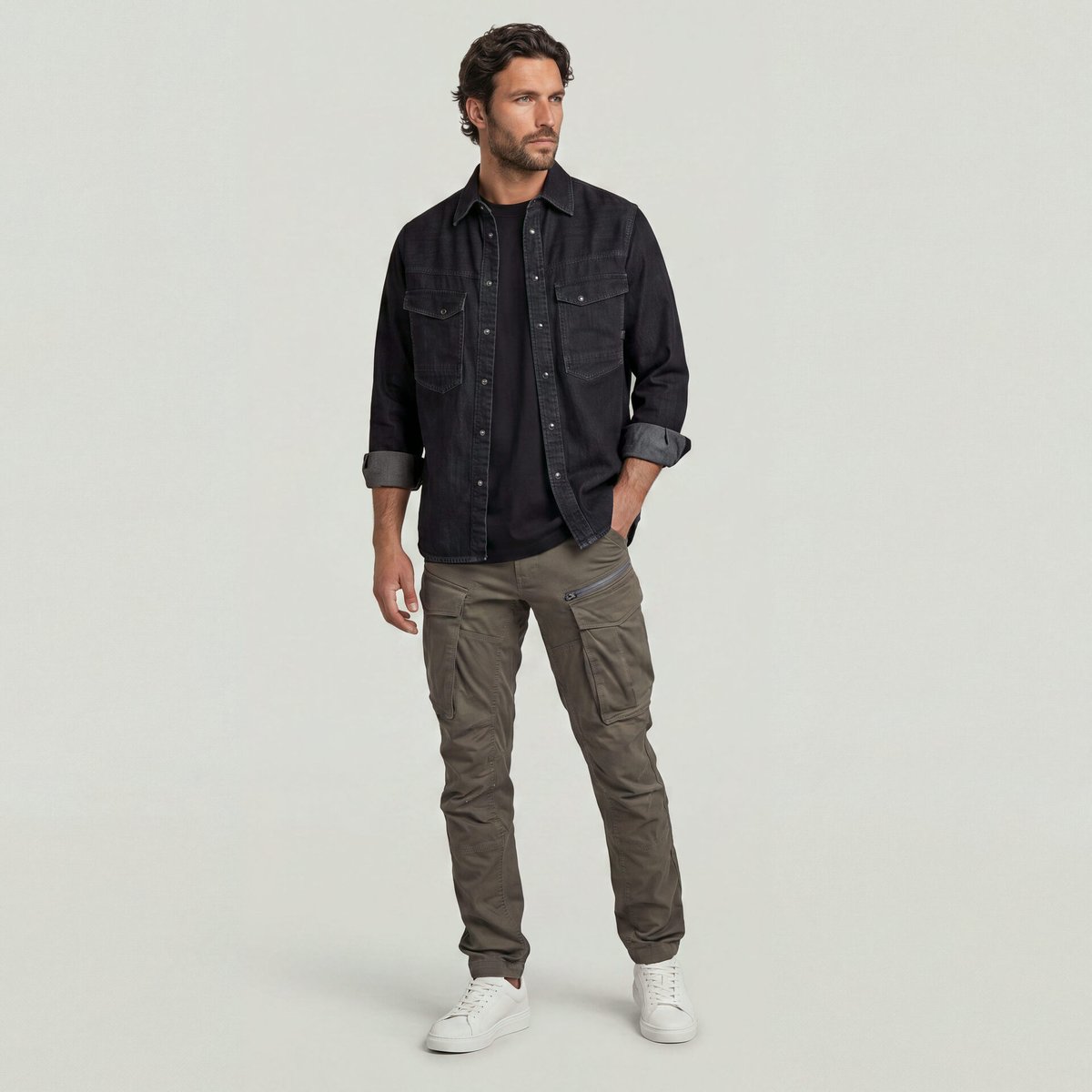 G-STAR Rovic Zip 3D Regular Tapered Grey