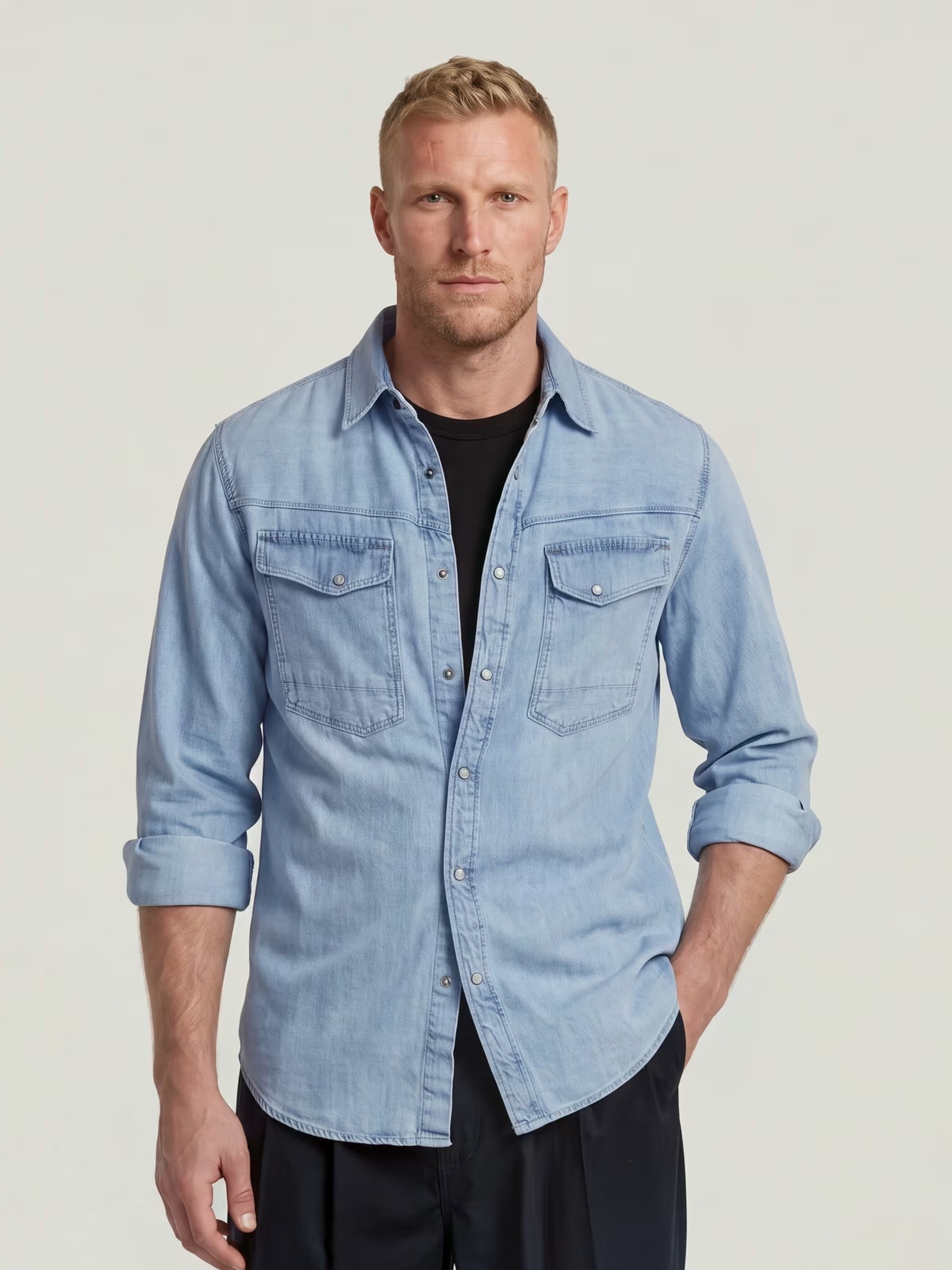G-STAR Dakota Slim Shirt Light Blue