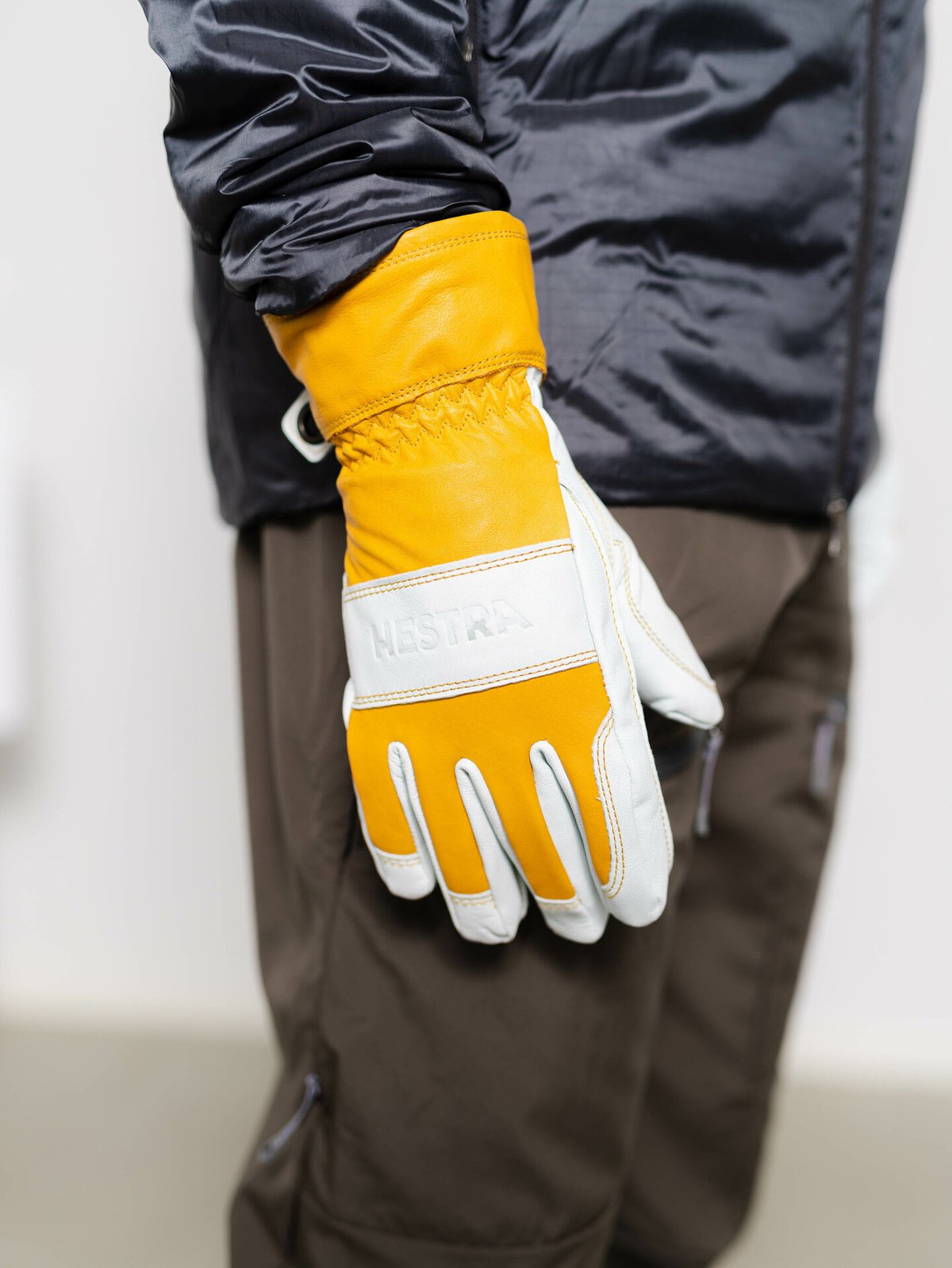 Hestra Fält Guide Glove - 5 finger Natural Yellow & offwhite