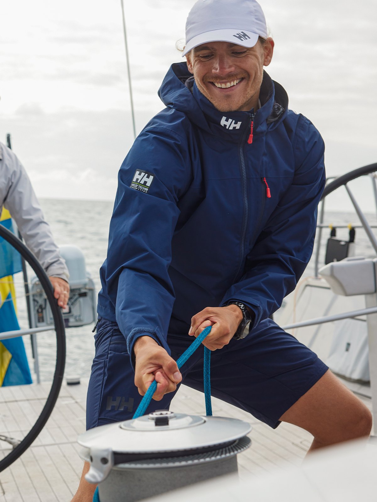 Helly Hansen Crew Hooded Midlayer Jacket 2 Navy