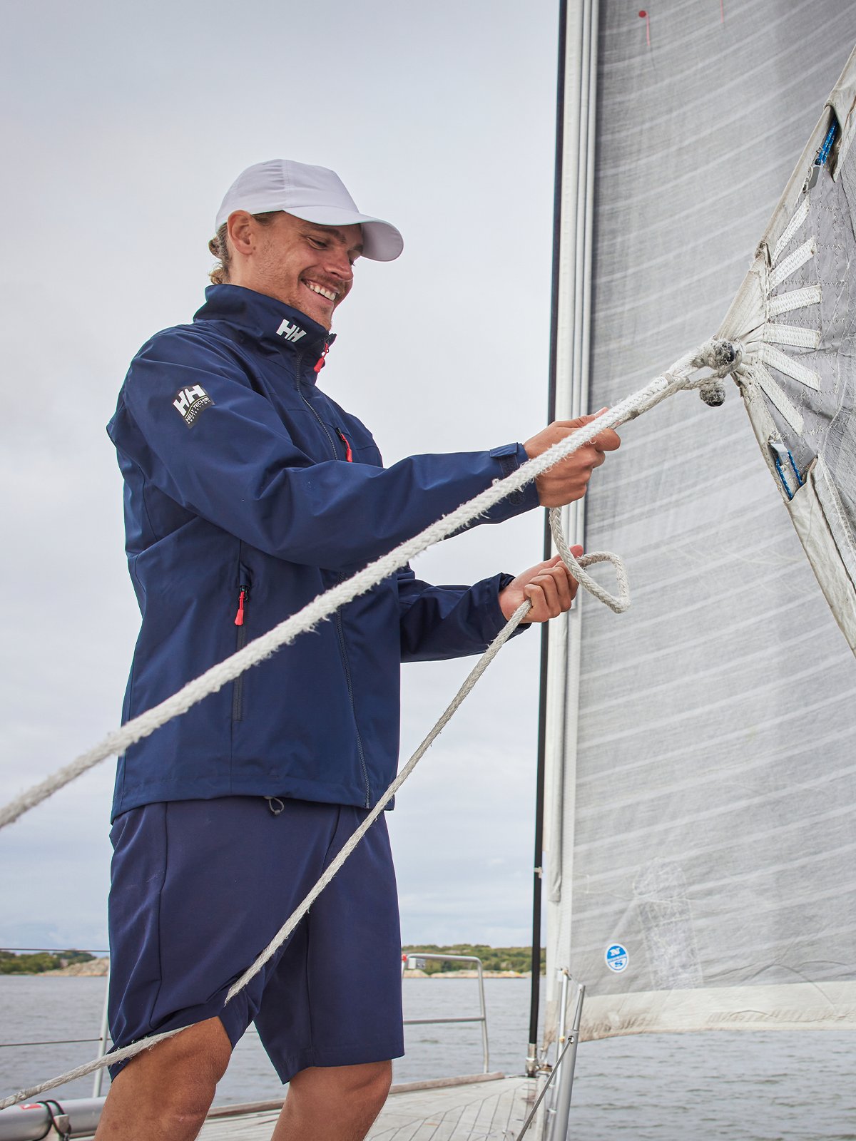 Helly Hansen Crew Hooded Midlayer Jacket 2 Navy