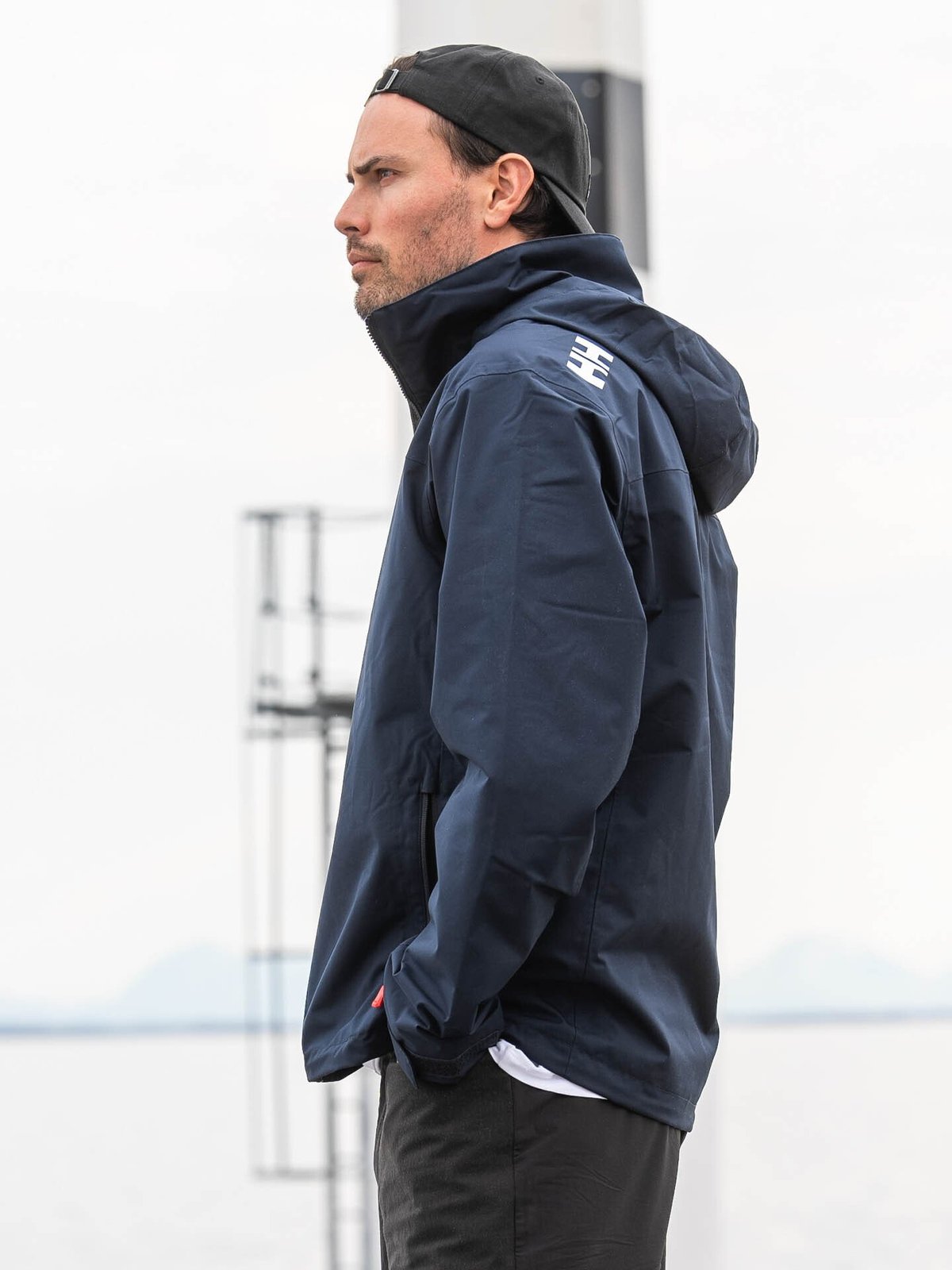 Helly Hansen Crew Hooded Midlayer Jacket 2 Navy
