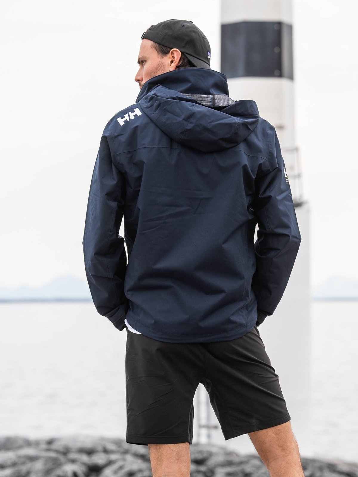 Helly Hansen Crew Hooded Midlayer Jacket 2 Navy