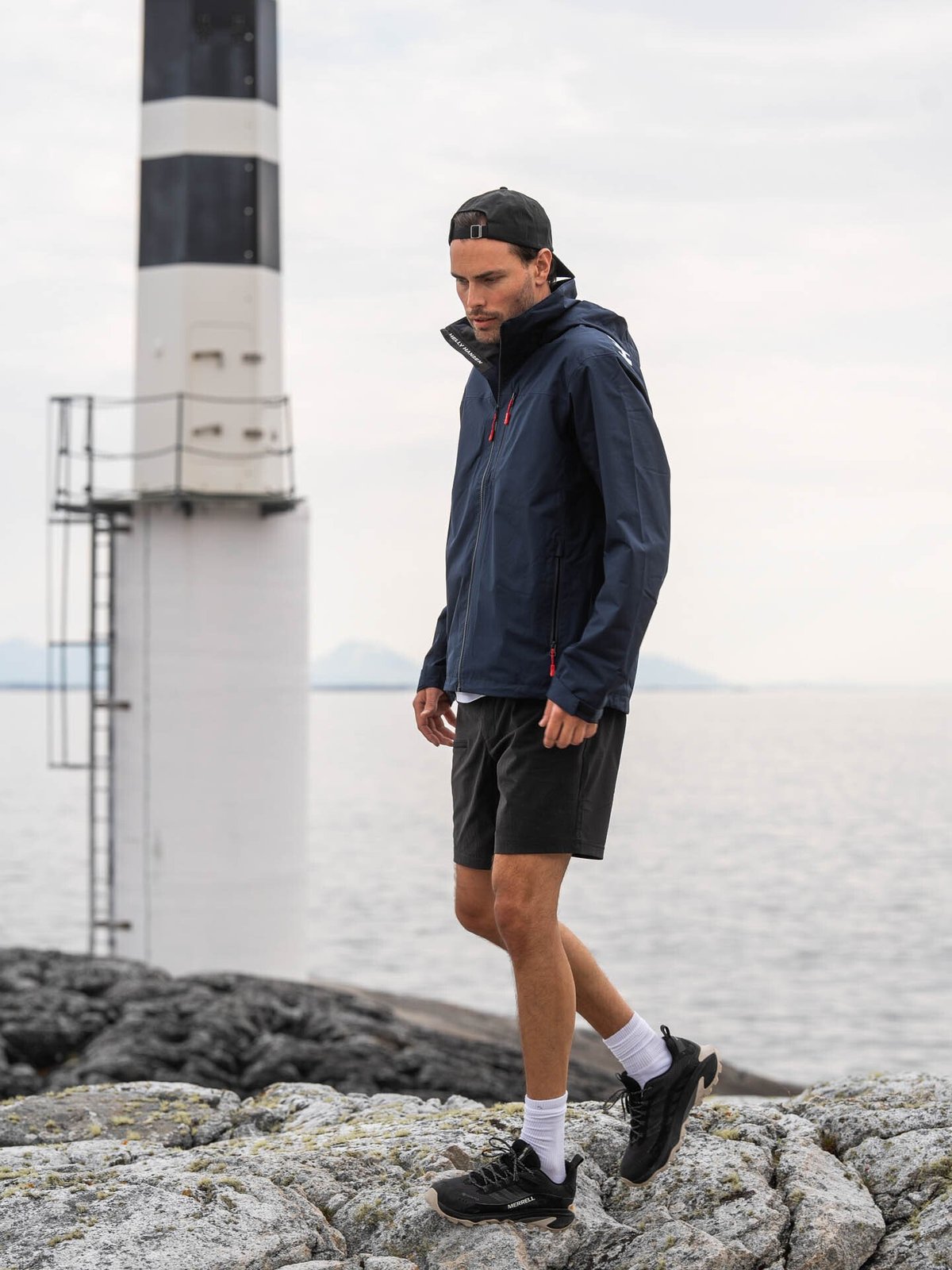 Helly Hansen Crew Hooded Midlayer Jacket 2 Navy