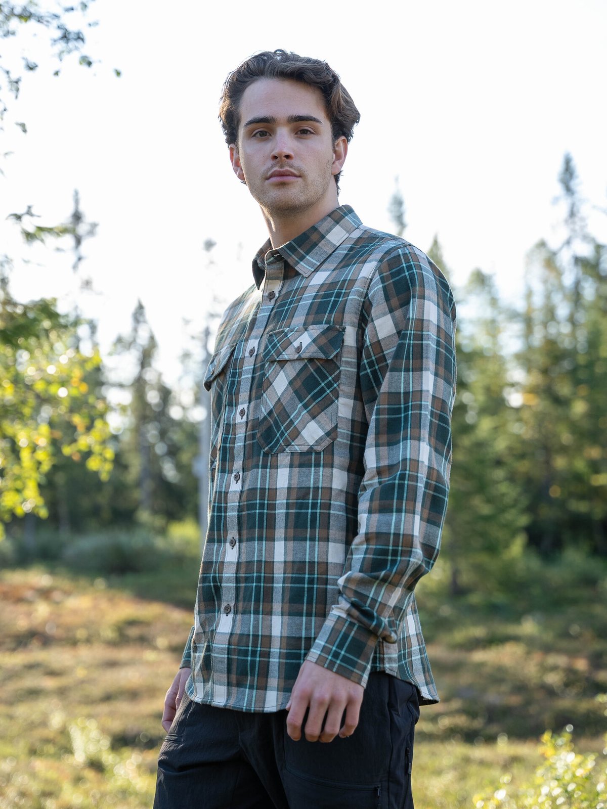 Helly Hansen Lokka Organic Flannel Long Sleeve Shirt Dark Jungle