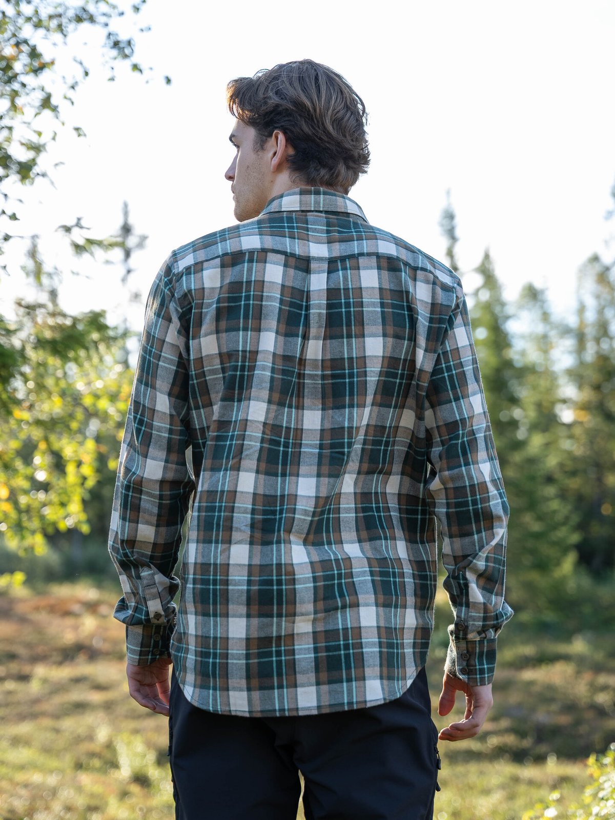 Helly Hansen Lokka Organic Flannel Long Sleeve Shirt Dark Jungle