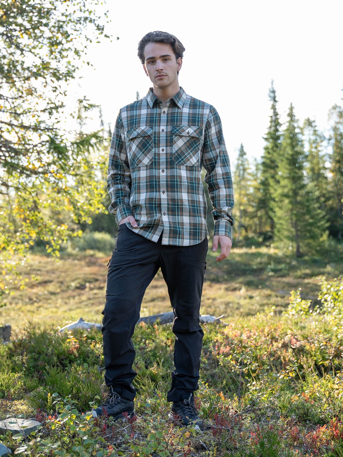 Helly Hansen Lokka Organic Flannel Long Sleeve Shirt Dark Jungle