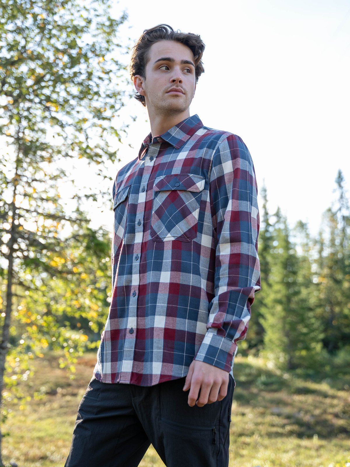 Helly Hansen Lokka Organic Flannel Long Sleeve Shirt Alpine Frost