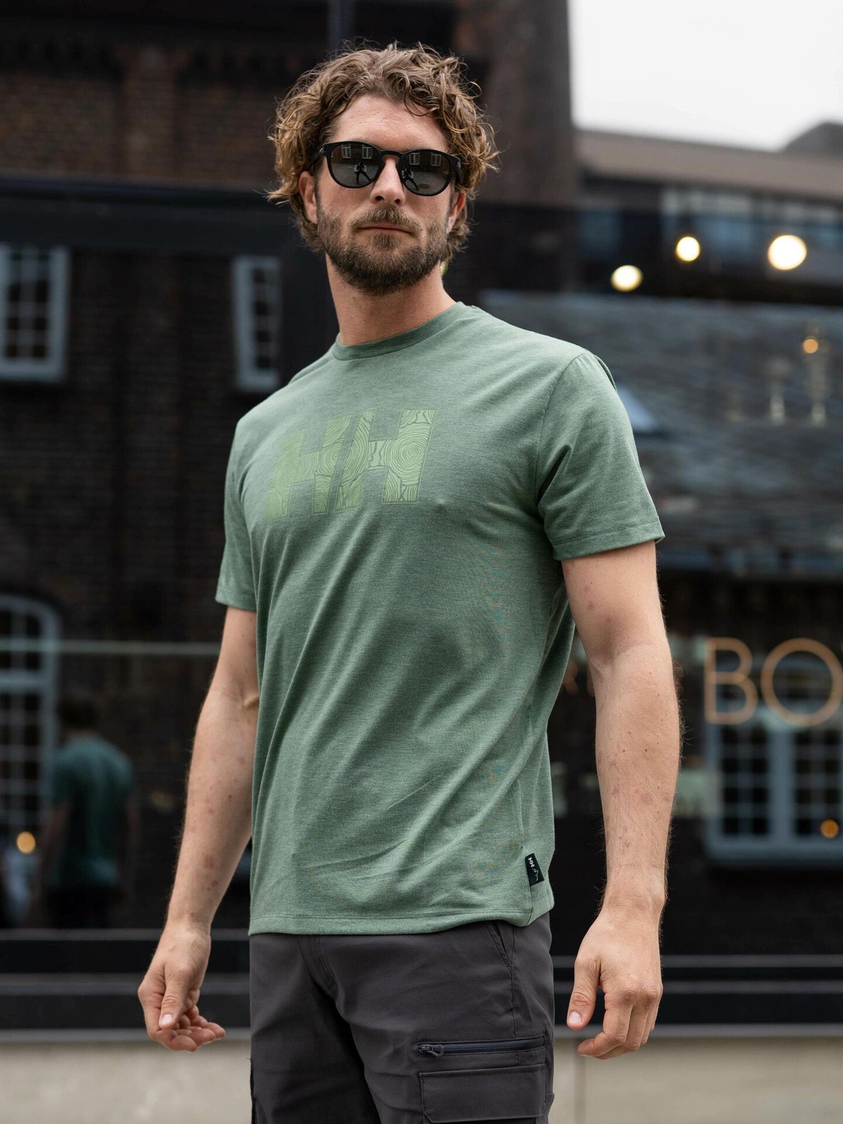 Helly Hansen Skog Recycled Graphic T-Shirt Spruce Melange