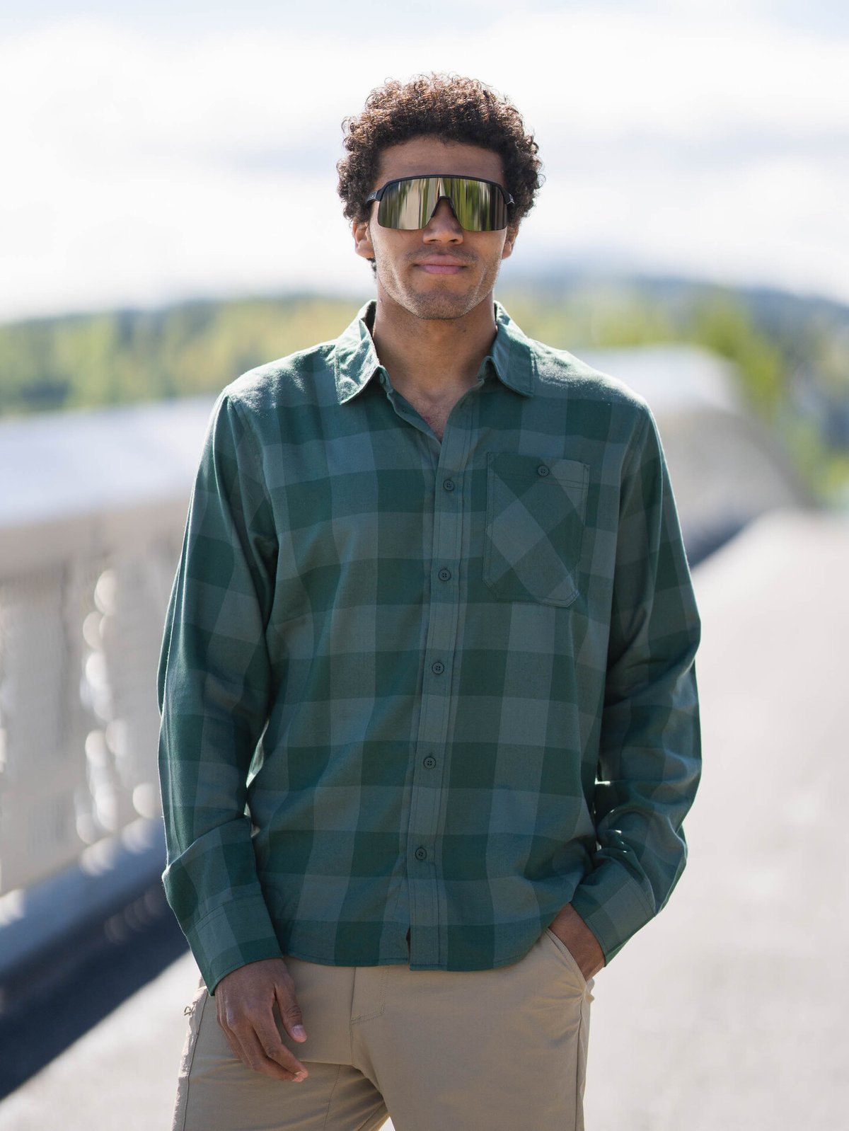 Helly Hansen Aker Flannel Long Sleeve Shirt Jungle Green