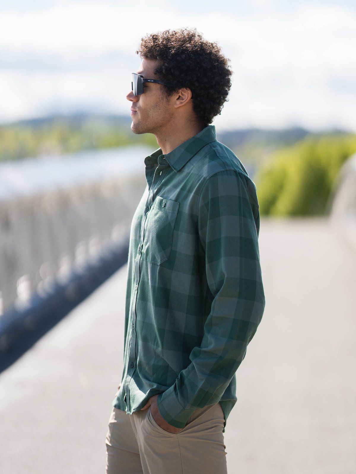 Helly Hansen Aker Flannel Long Sleeve Shirt Jungle Green