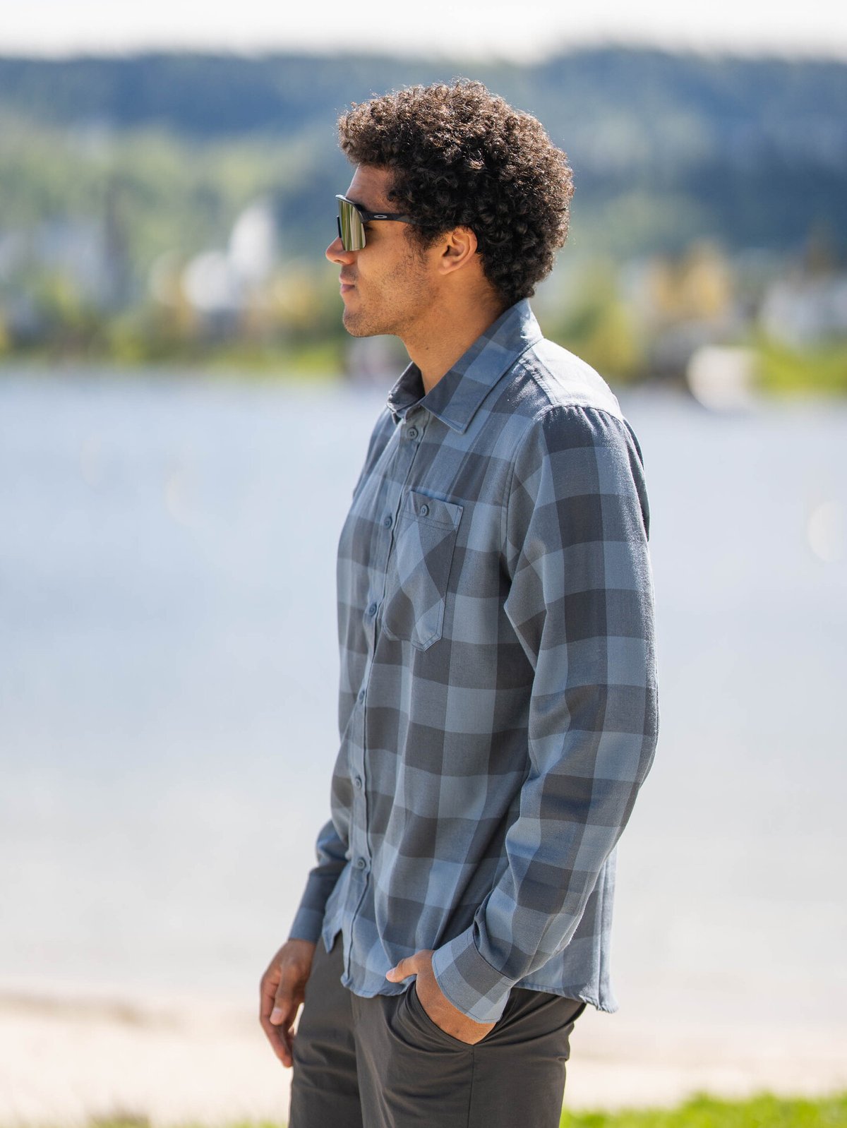 Helly Hansen Aker Flannel Long Sleeve Shirt Washed Navy