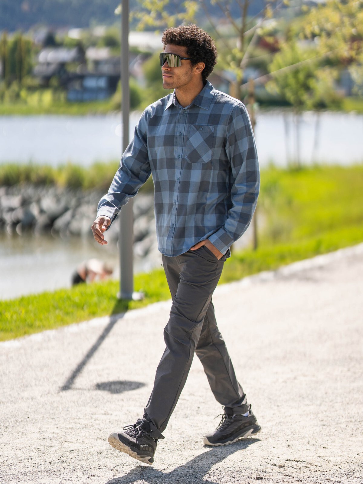Helly Hansen Aker Flannel Long Sleeve Shirt Washed Navy