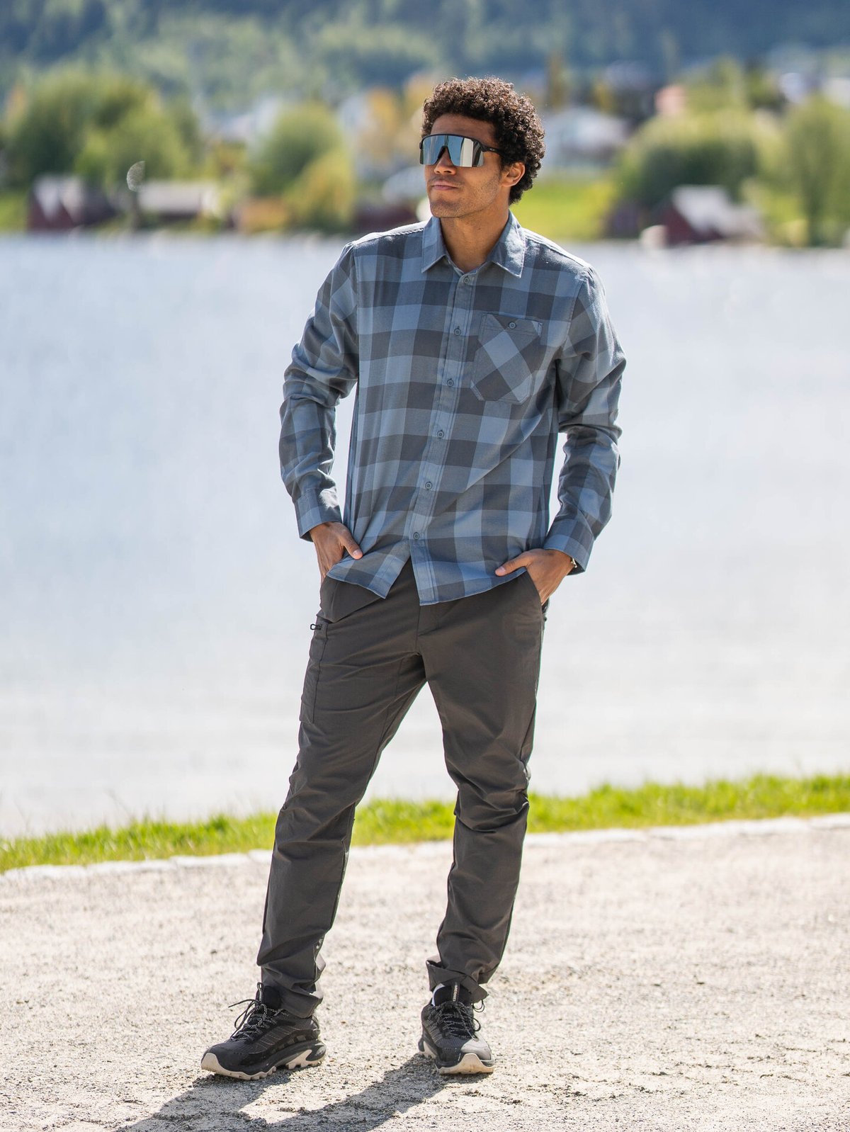 Helly Hansen Aker Flannel Long Sleeve Shirt Washed Navy