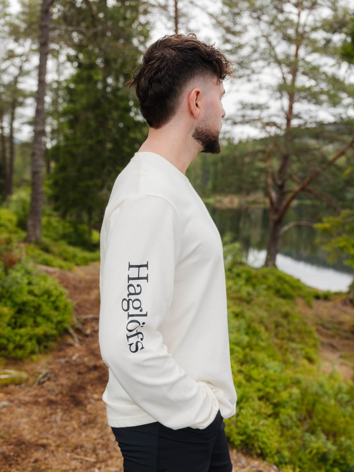 Haglöfs Haglöfs Long Sleeve Tee Men Soft White