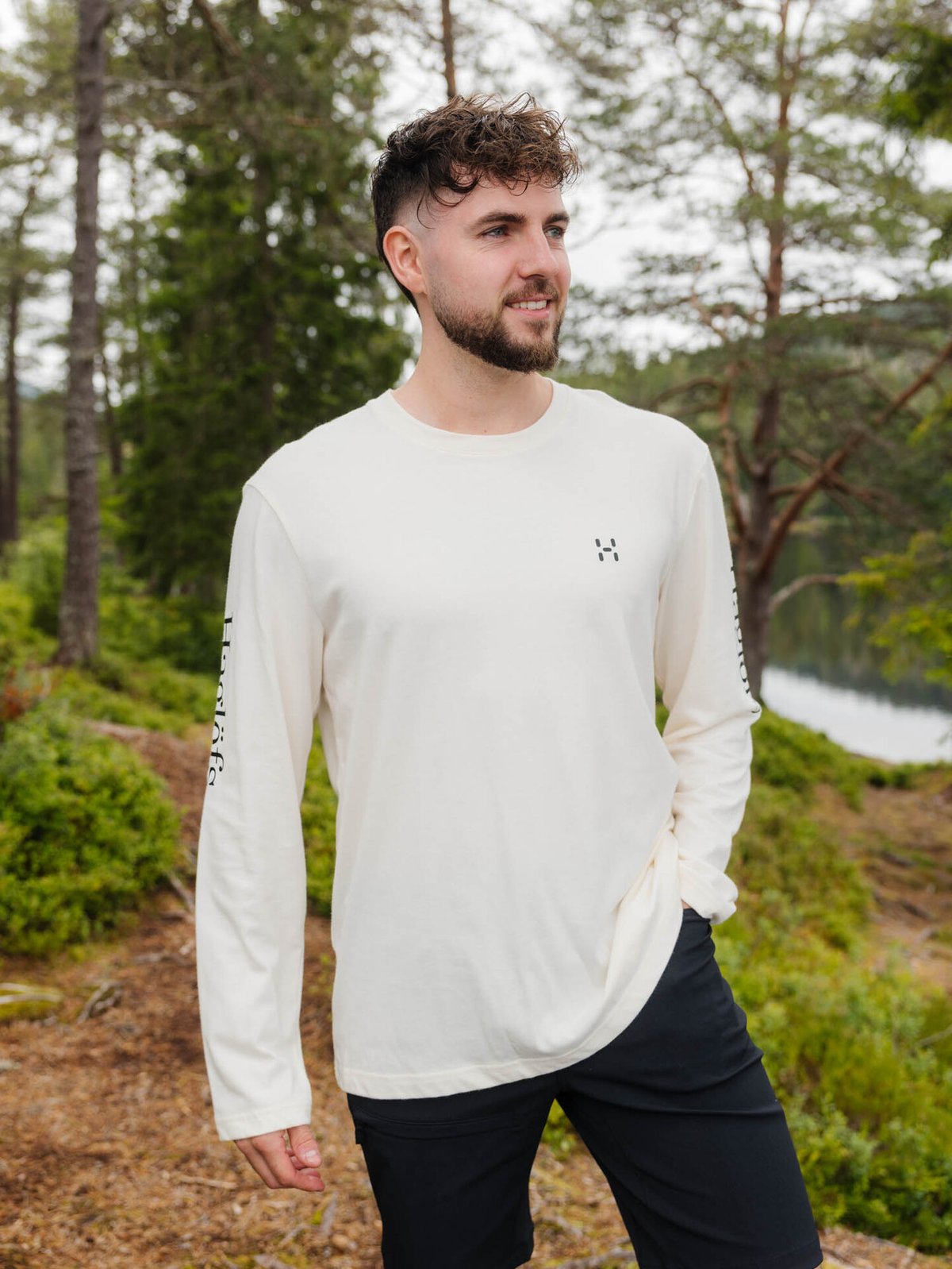 Haglöfs Haglöfs Long Sleeve Tee Men Soft White