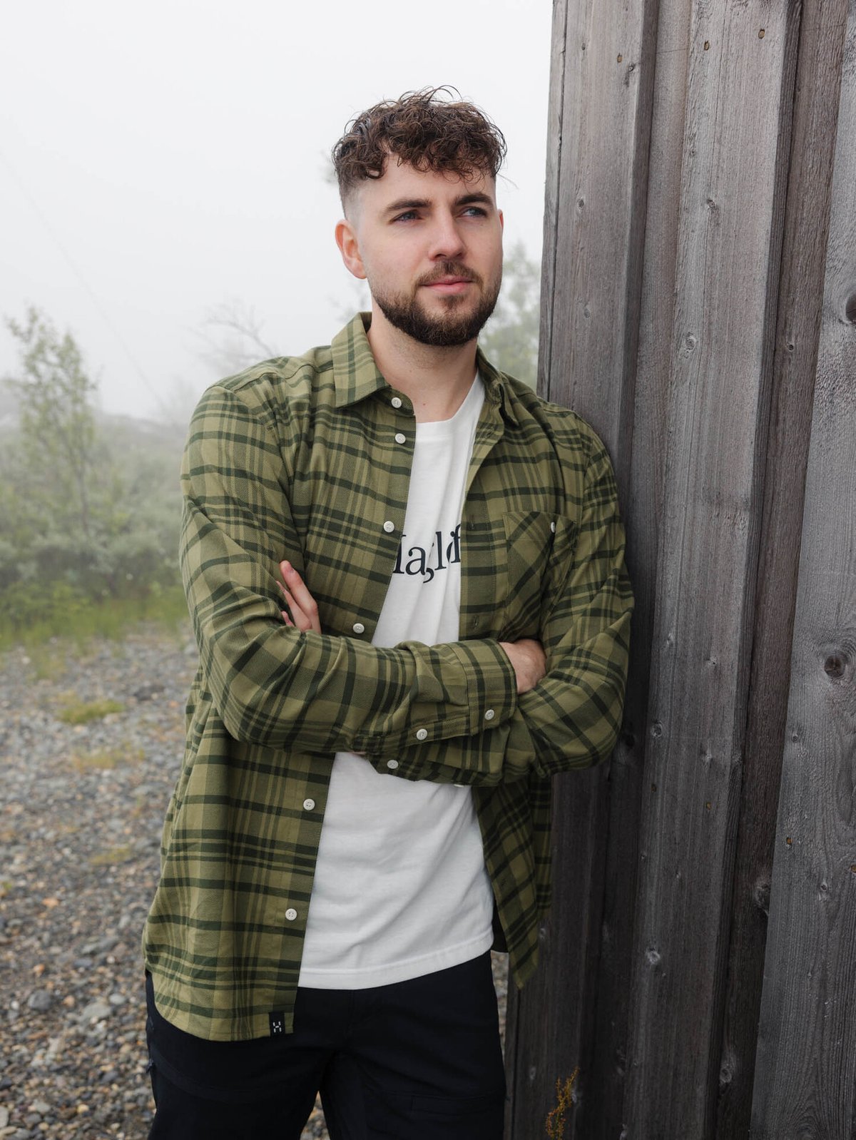 Haglöfs Virke Flannel Shirt Men Seaweed green/Olive green