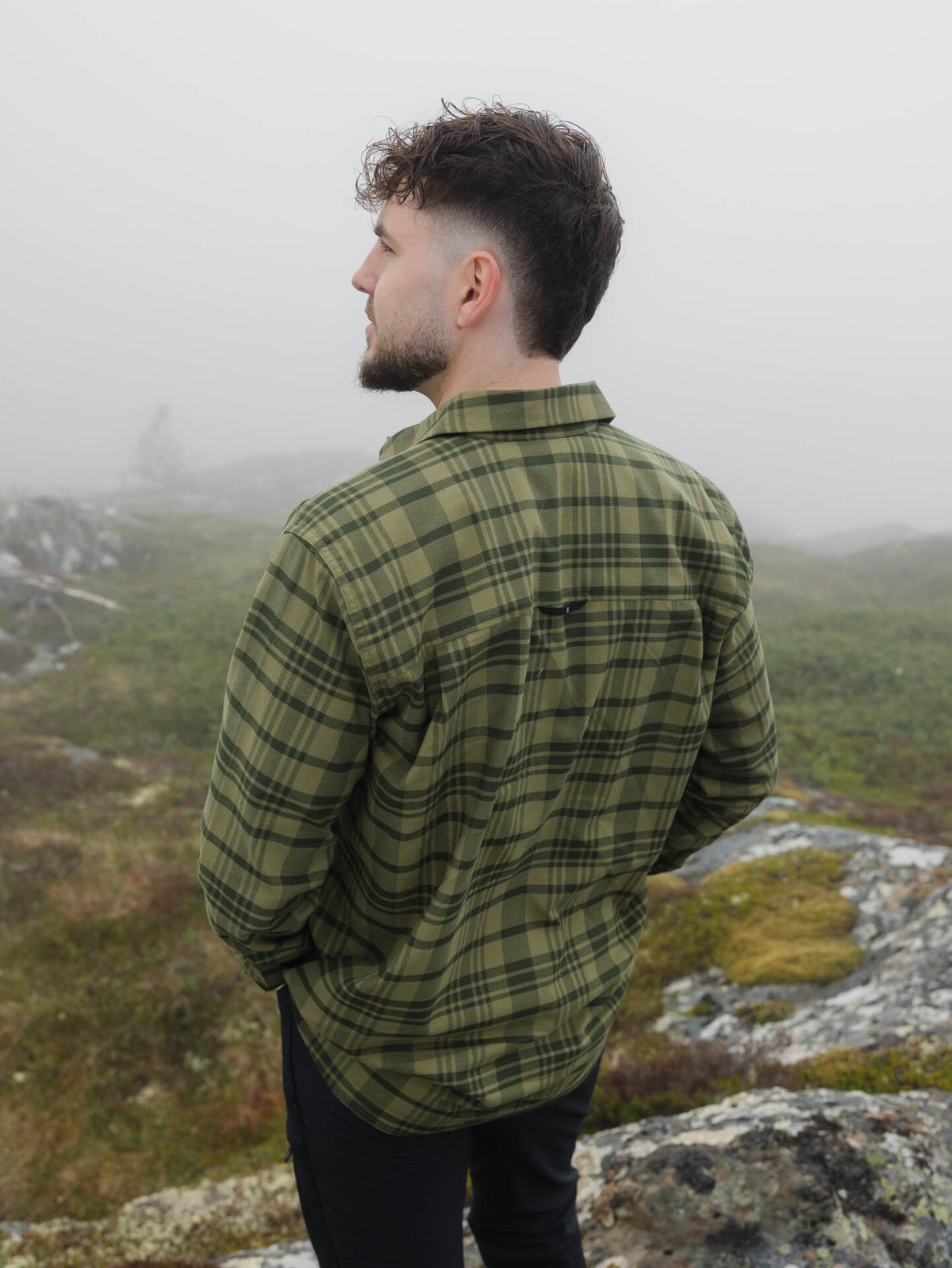 Haglöfs Virke Flannel Shirt Men Seaweed green/Olive green