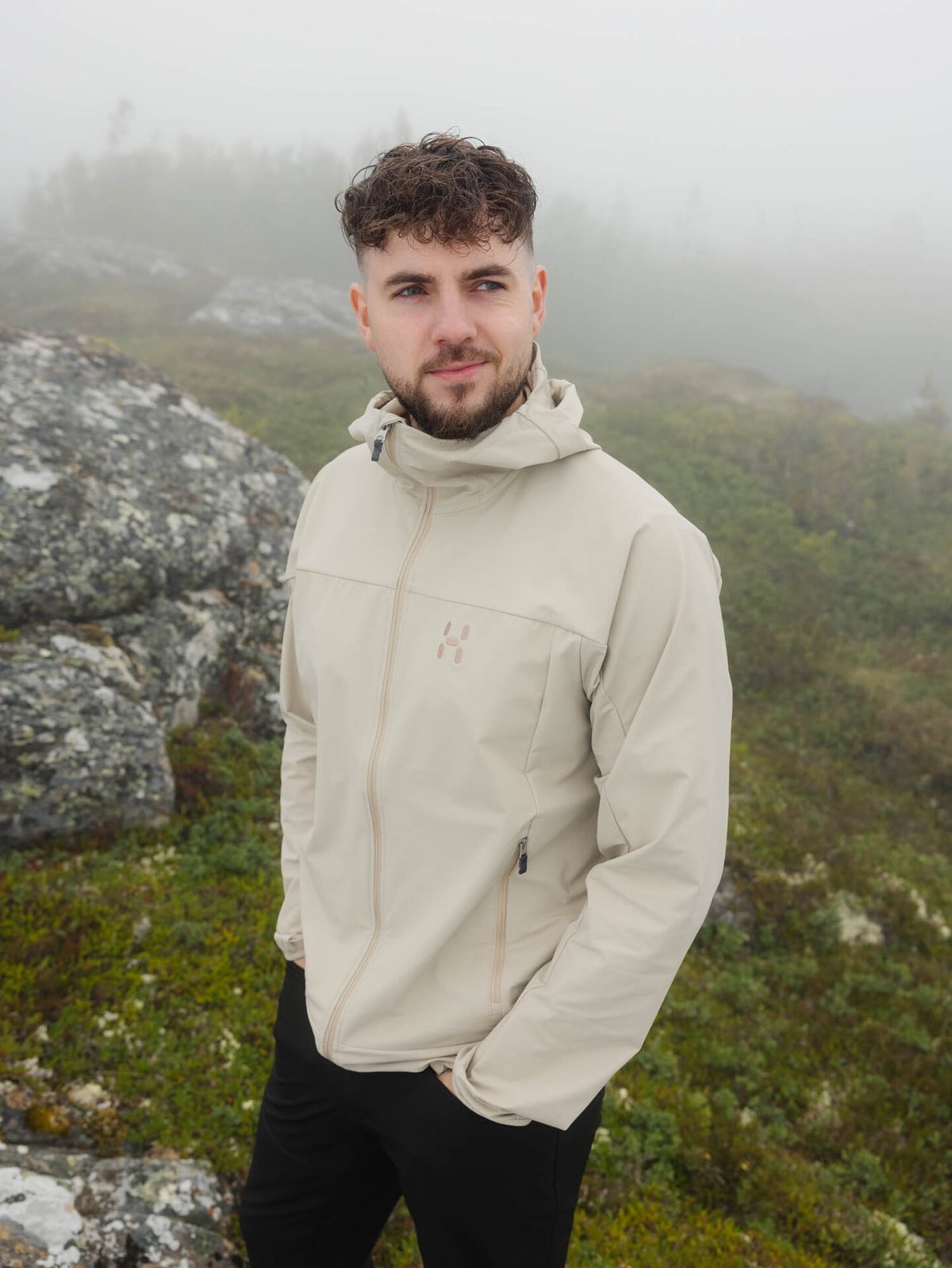 Haglöfs Rosson Softshell Hood Men Chalk Beige