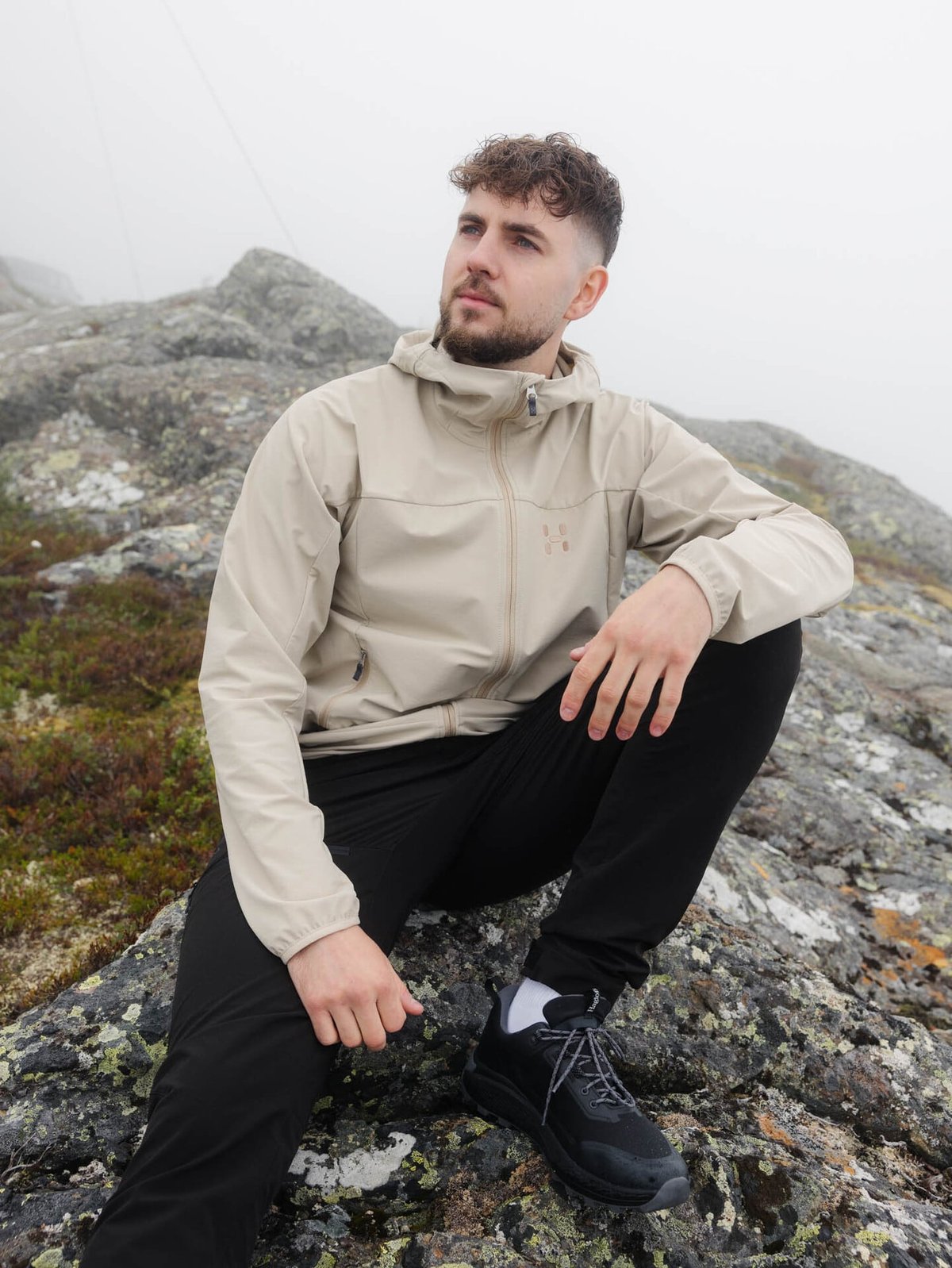 Haglöfs Rosson Softshell Hood Men Chalk Beige