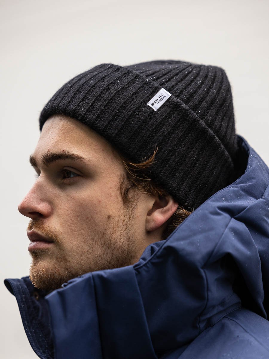 Selected Homme Selected Homme Merino Wool Beanie Black