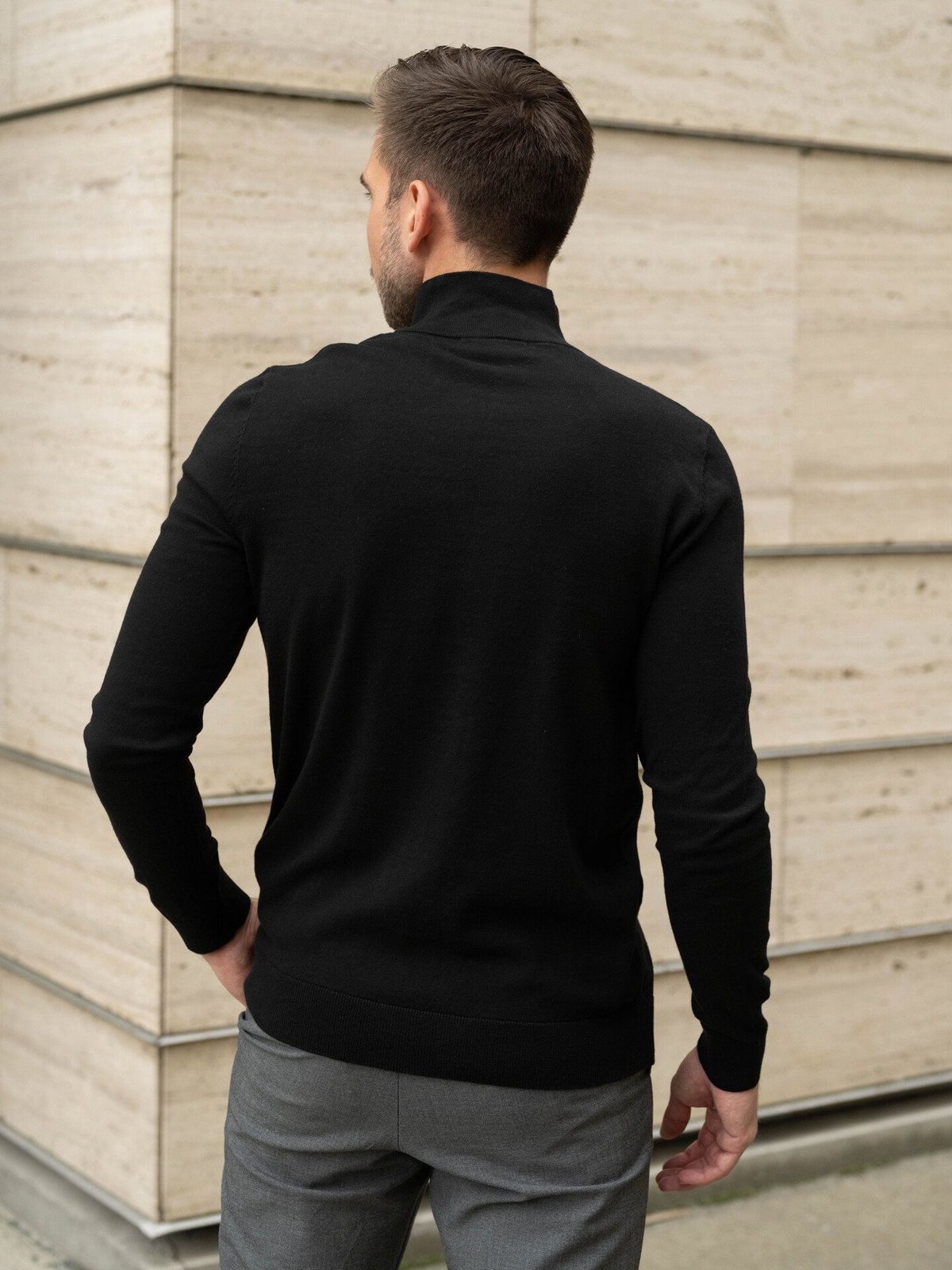 Selected Homme Selected Homme Berg Long Sleeve Half Zip Black